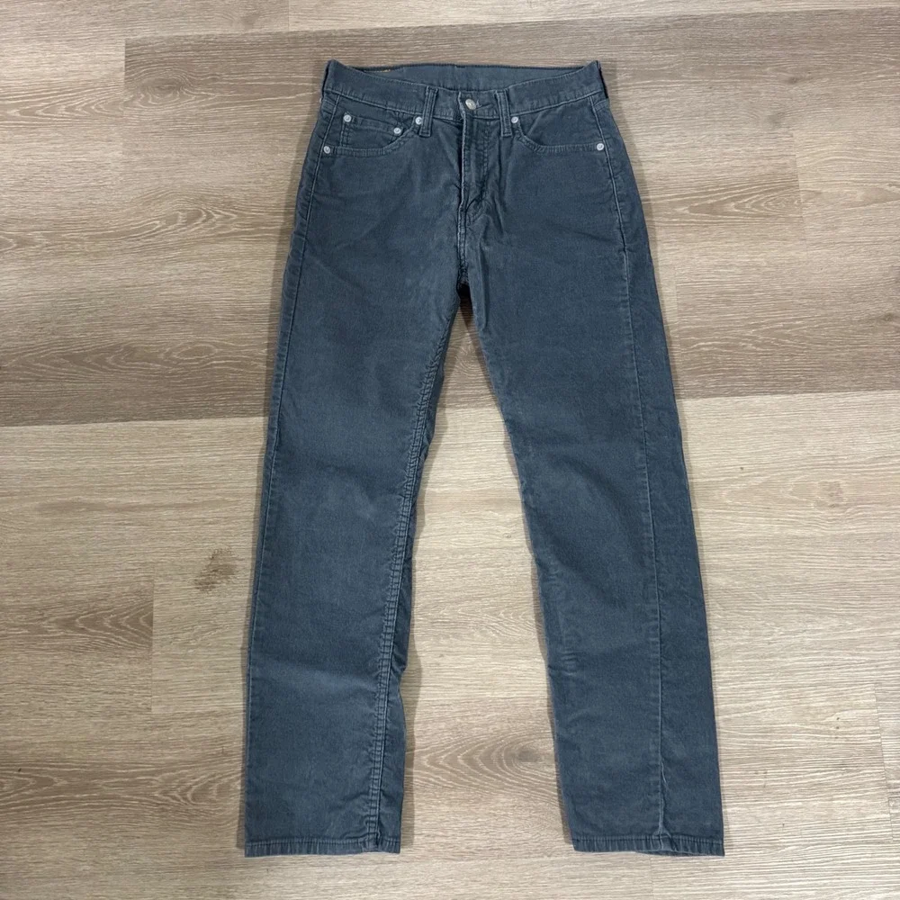 Lot 2 Levi's 505 Regular Fit Pants Mens 30x30 Tan Blue Corduroy